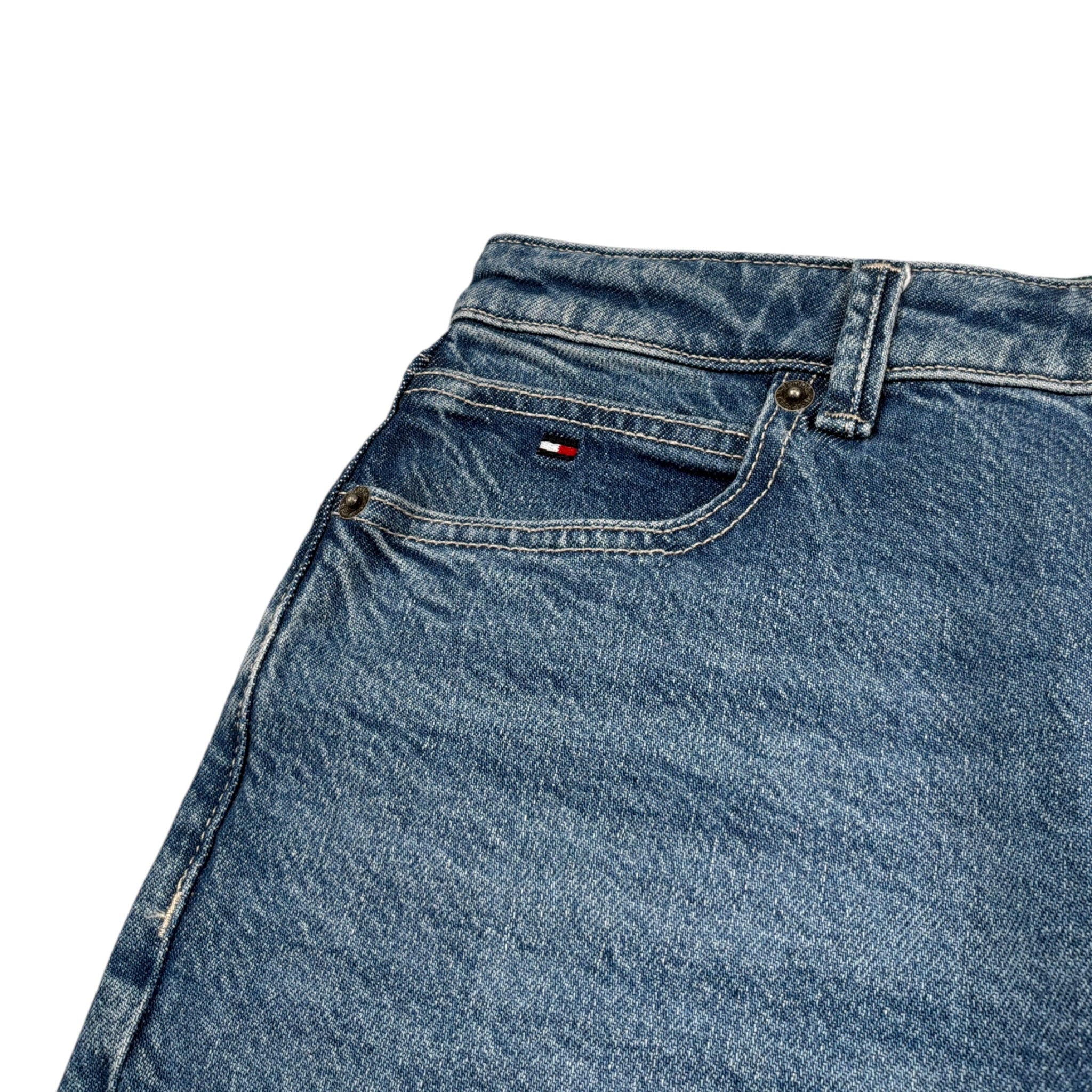 Tommy Hilfiger Bermuda In Denim tinta unita Azzurro per Bambino KB0KB08848X AZZURRO TOMMY HILFIGER 