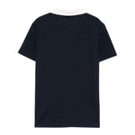 Tommy Hilfiger Polo Mezza Manica Tinta Unita con Logo per Bambino KB0KB09332 BLU TOMMY HILFIGER 