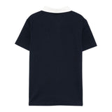 Tommy Hilfiger Polo Mezza Manica Tinta Unita con Logo per Bambino KB0KB09332 BLU TOMMY HILFIGER 
