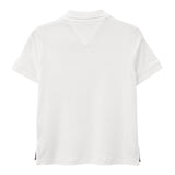 Tommy Hilfiger Polo Mezza Manica Tinta Unita per Bambino KB0KB09333 BIANCO TOMMY HILFIGER 