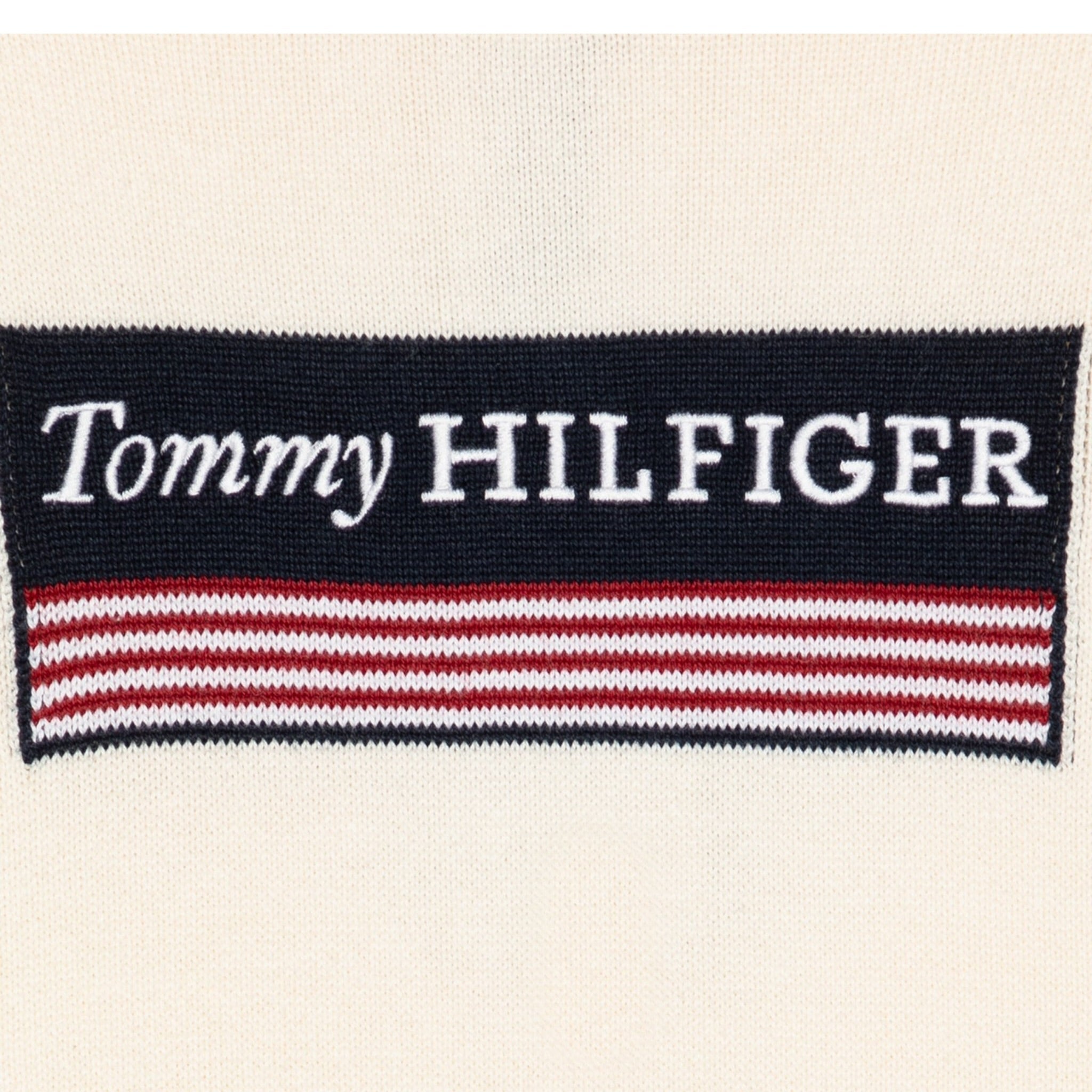 Tommy Hilfiger Maglia Girocollo Tinta Unita con Stampa per Bambino KB0KB09344 PANNA TOMMY HILFIGER 