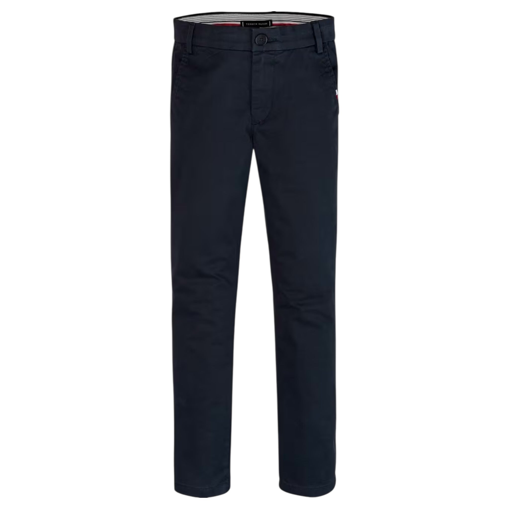 Tommy Hilfiger Pantalone Tinta Unita con Girovita Regolabile per Bambino KB0KB09435 BLU TOMMY HILFIGER 