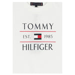 Tommy Hilfiger T-Shirt Girocollo Tinta Unita con Logo per Bambino KB0KB09538X BIANCO TOMMY HILFIGER 