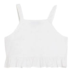 Tommy Hilfiger Top Giromanca Tinta Unita In Pizzo Sangallo per Bambina KG0KG07289 BIANCO TOMMY HILFIGER 