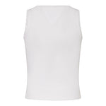 Tommy Hilfiger Canotta Tinta Unita con Ricami per Bambina KG0KG08588 BIANCO TOMMY HILFIGER 