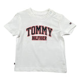Tommy Hilfiger T-Shirt tinta unita con Stampa Bianco per Neonato KN0KN01272 BIANCO TOMMY HILFIGER 