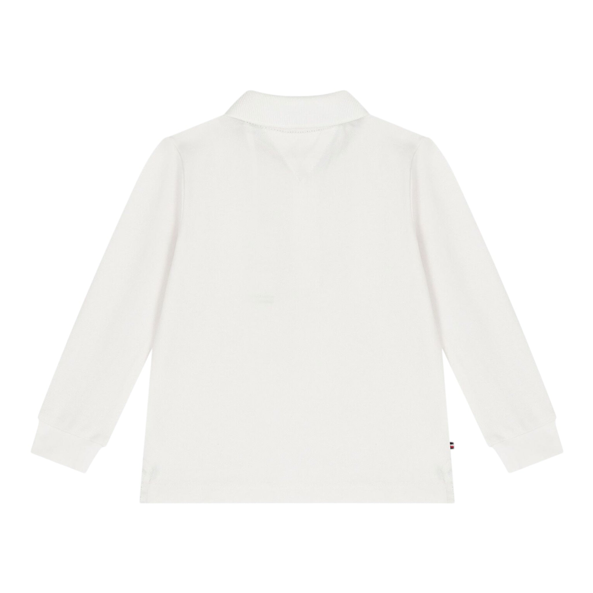 Tommy Hilfiger Polo Manica Lunga Tinta Unita per Neonato KN0KN01848 BIANCO TOMMY HILFIGER 