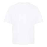 Trussardi T-Shirt Girocollo Tinta Unita con Stampa per Bambino TBP25025TS BIANCO TRUSSARDI 