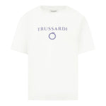 Trussardi T-Shirt Tinta Unita con Stampa per Bambino TBP25030TSJ BIANCO TRUSSARDI 