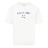 Trussardi T-Shirt Tinta Unita con Stampa per Bambino TBP25030TSJ BIANCO TRUSSARDI 
