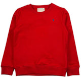 Trussardi Felpa Girocollo Tinta Unita con Logo per Bambino TBP26001FE ROSSO TRUSSARDI 