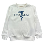Trussardi Felpa Chiusa Girocollo Tinta Unita con Stampa per Bambino TBP26036FE PANNA TRUSSARDI 