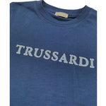 Trussardi T-Shirt Girocollo Tinta Unita con Stampa per Bambino TBP26038TS BLU TRUSSARDI 