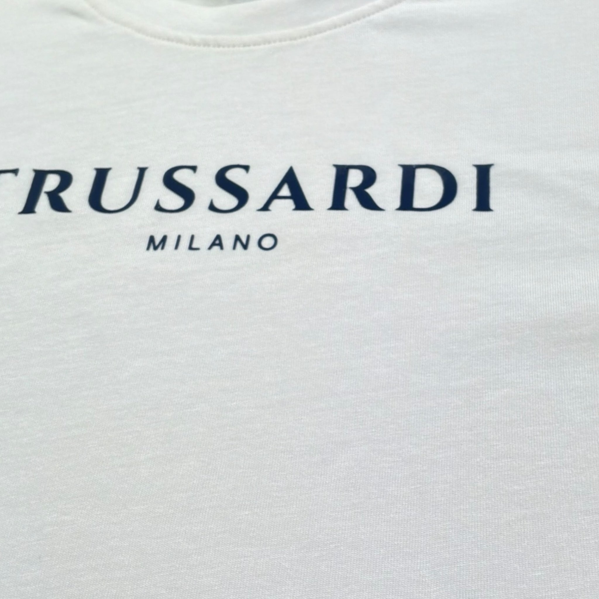 Trussardi T-Shirt Girocollo Tinta Unita con Logo per Bambino TBP26107TS PANNA TRUSSARDI 