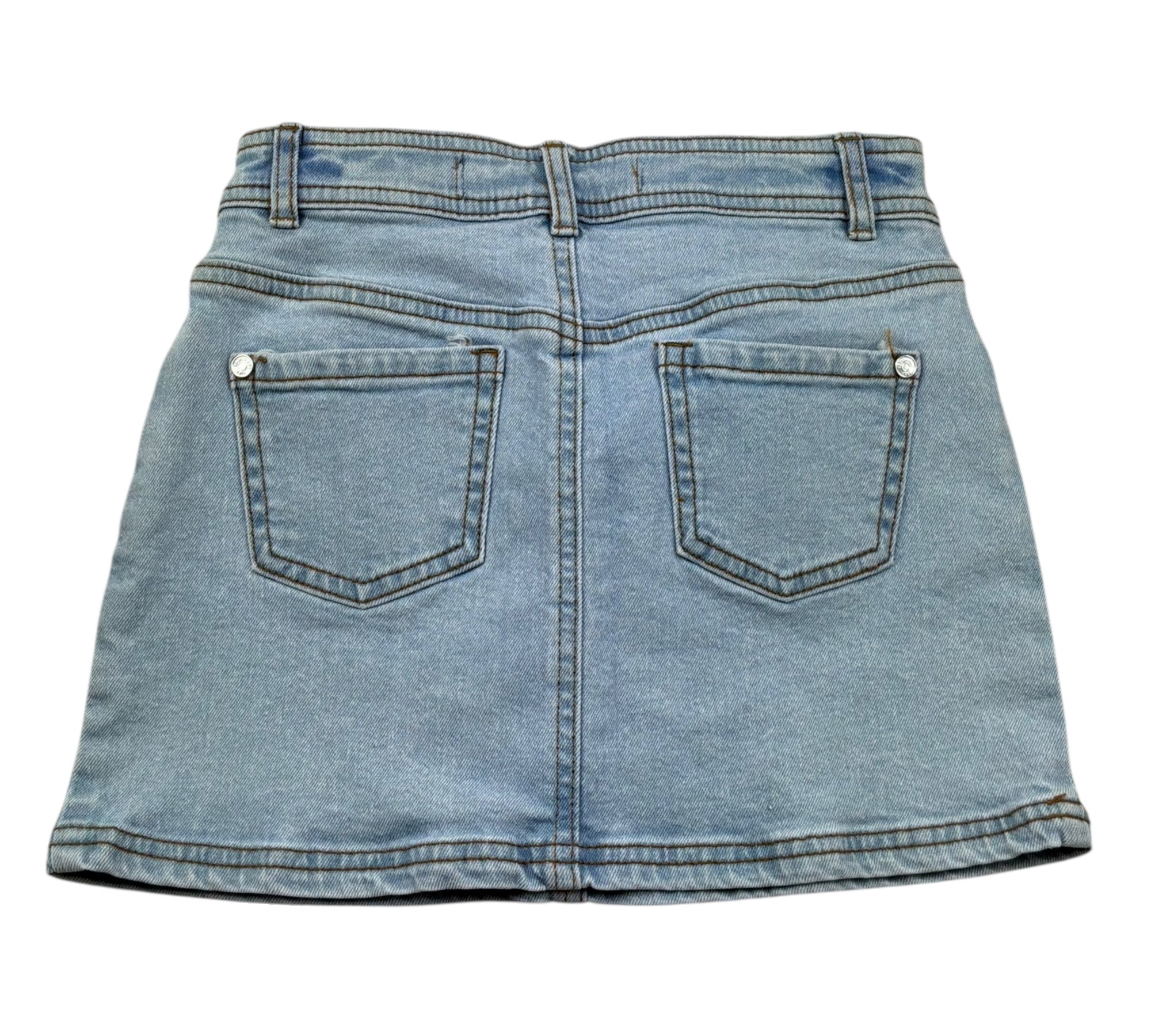 Trussardi Gonna In Denim Tinta Unita con Girovita Regolabile per Bambina TGP26020GO AZZURRO TRUSSARDI 
