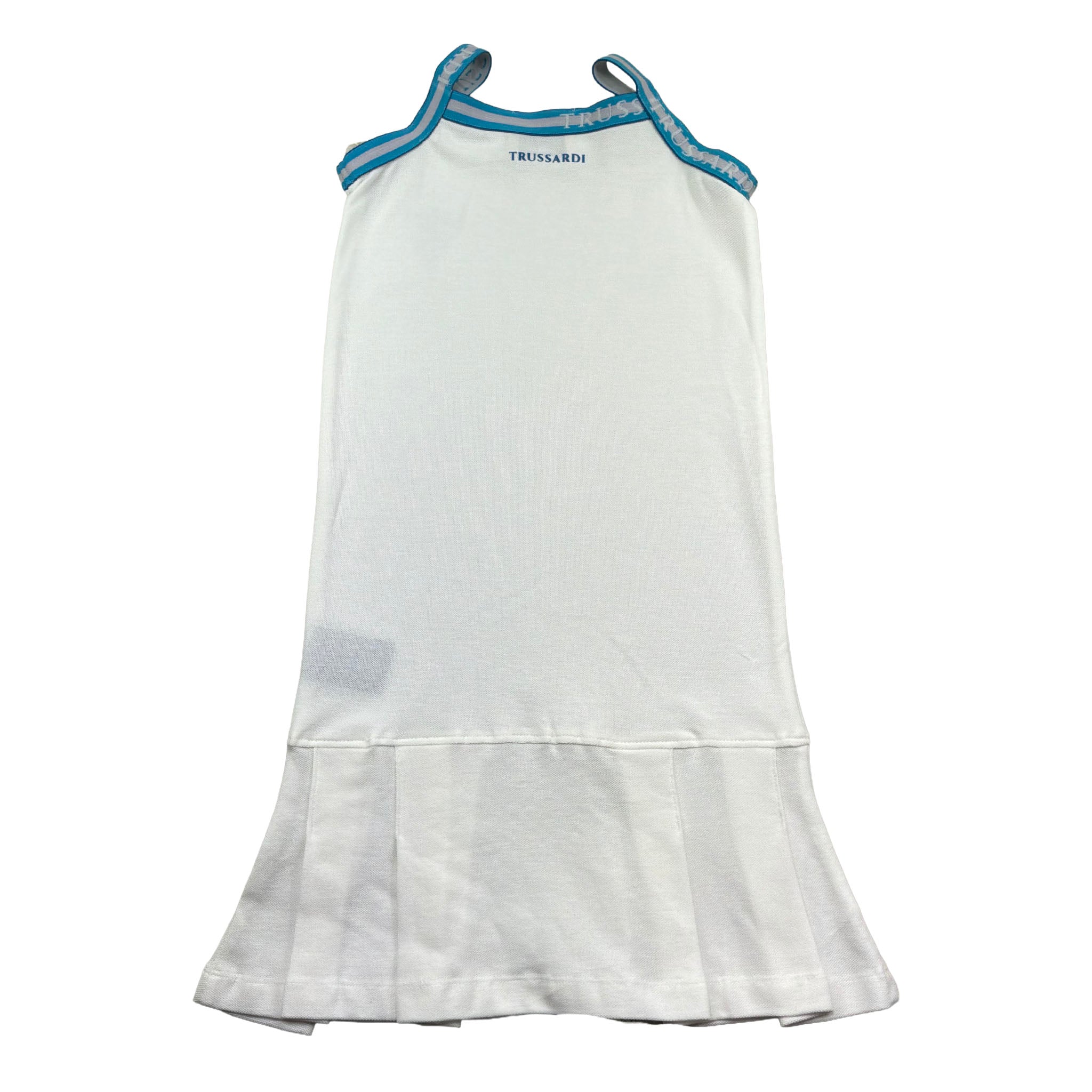 Trussardi Abito Tinta Unita con Profili Logati per Bambina TGP26071VE BIANCO TRUSSARDI 