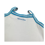 Trussardi Abito Tinta Unita con Profili Logati per Bambina TGP26071VE BIANCO TRUSSARDI 