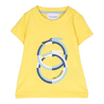 Trussardi T-Shirt Girocollo Tinta Unita con Logo per Neonato TIP23036TS GIALLO TRUSSARDI 