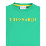 Trussardi T-Shirt Girocollo Tinta Unita con Logo per Neonato TIP24001TSX VERDE TRUSSARDI 