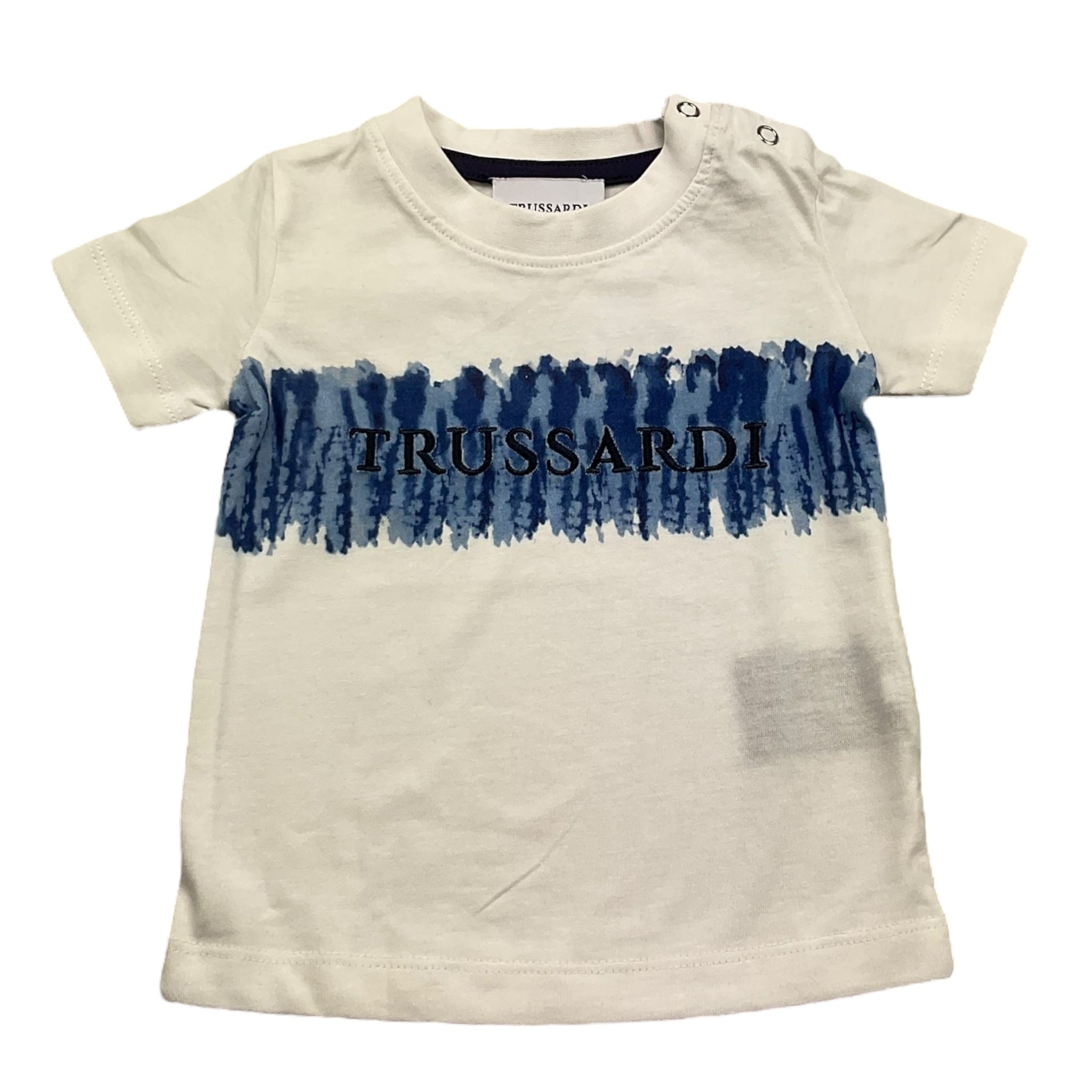 Trussardi T-Shirt Girocollo Tinta Unita con Logo per Neonato TIP24035TS BIANCO TRUSSARDI 