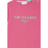 Trussardi T-Shirt Tinta Unita con Stampa per Neonata TIP25001TS ROSA TRUSSARDI 