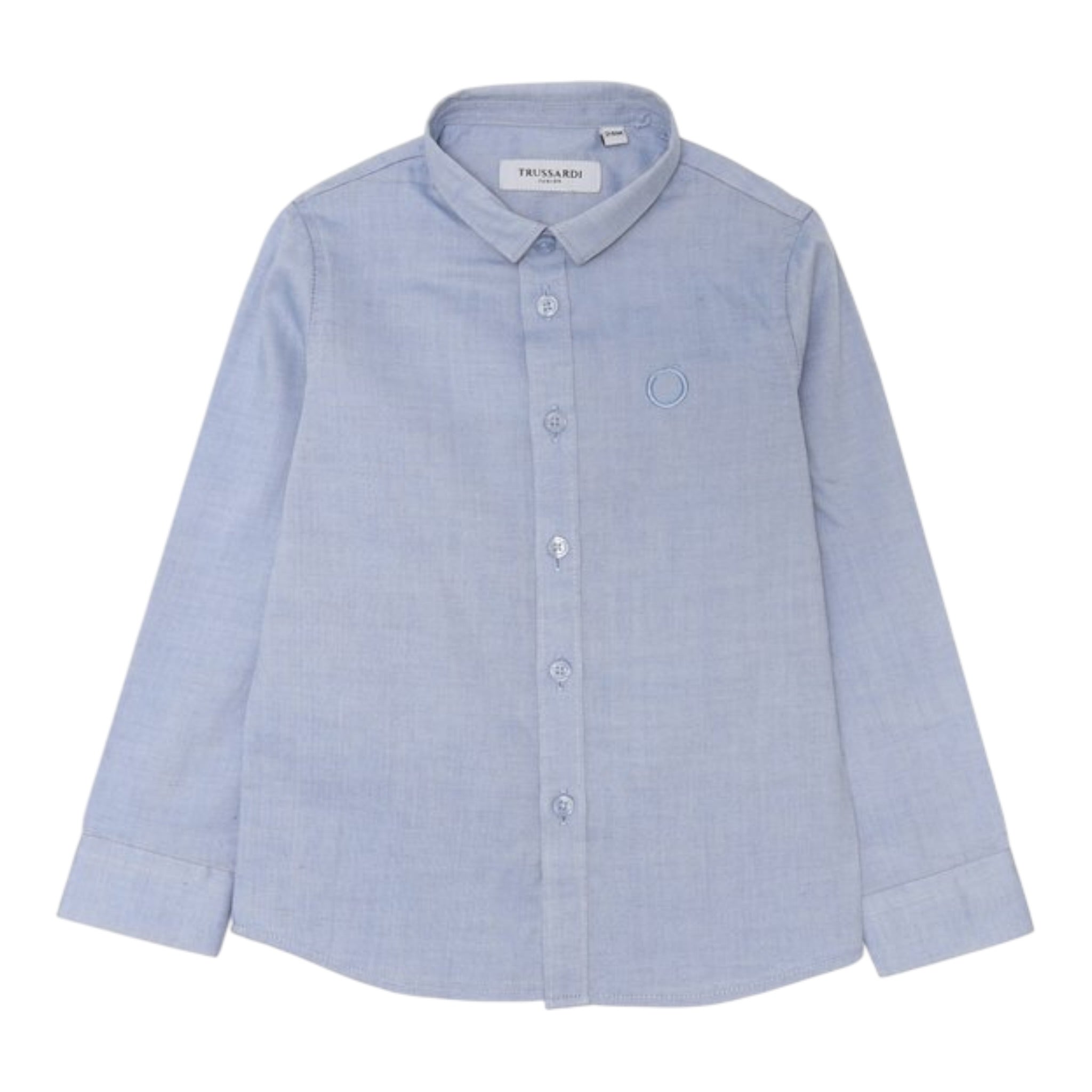Trussardi Camicia Manica Lunga Tinta Unita per Neonato TIP25047CA AZZURRO TRUSSARDI 