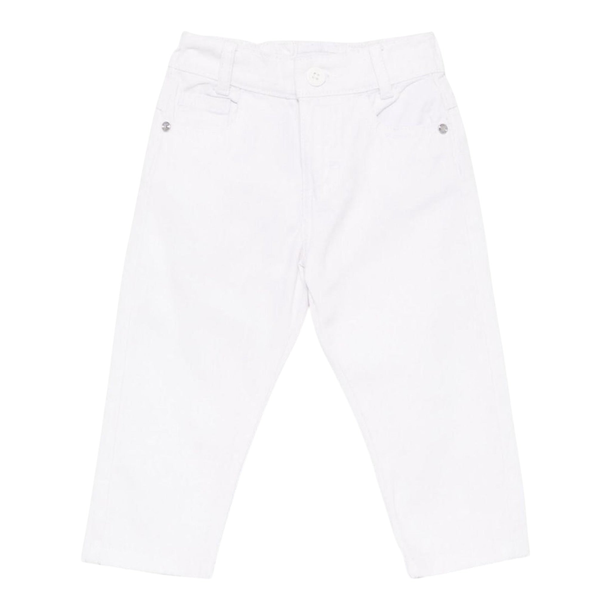 Trussardi Pantalone Tinta Unita con Elastico In Vita per Neonato TIP25060PAXX BIANCO TRUSSARDI 