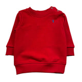 Trussardi Felpa Chiusa Girocollo Tinta Unita con Logo per Neonato TIP26001E ROSSO TRUSSARDI 