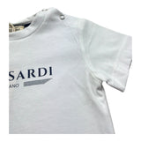 Trussardi T-Shirt Girocollo Tinta Unita con Stampe per Neonato TIP26035TS BIANCO TRUSSARDI 