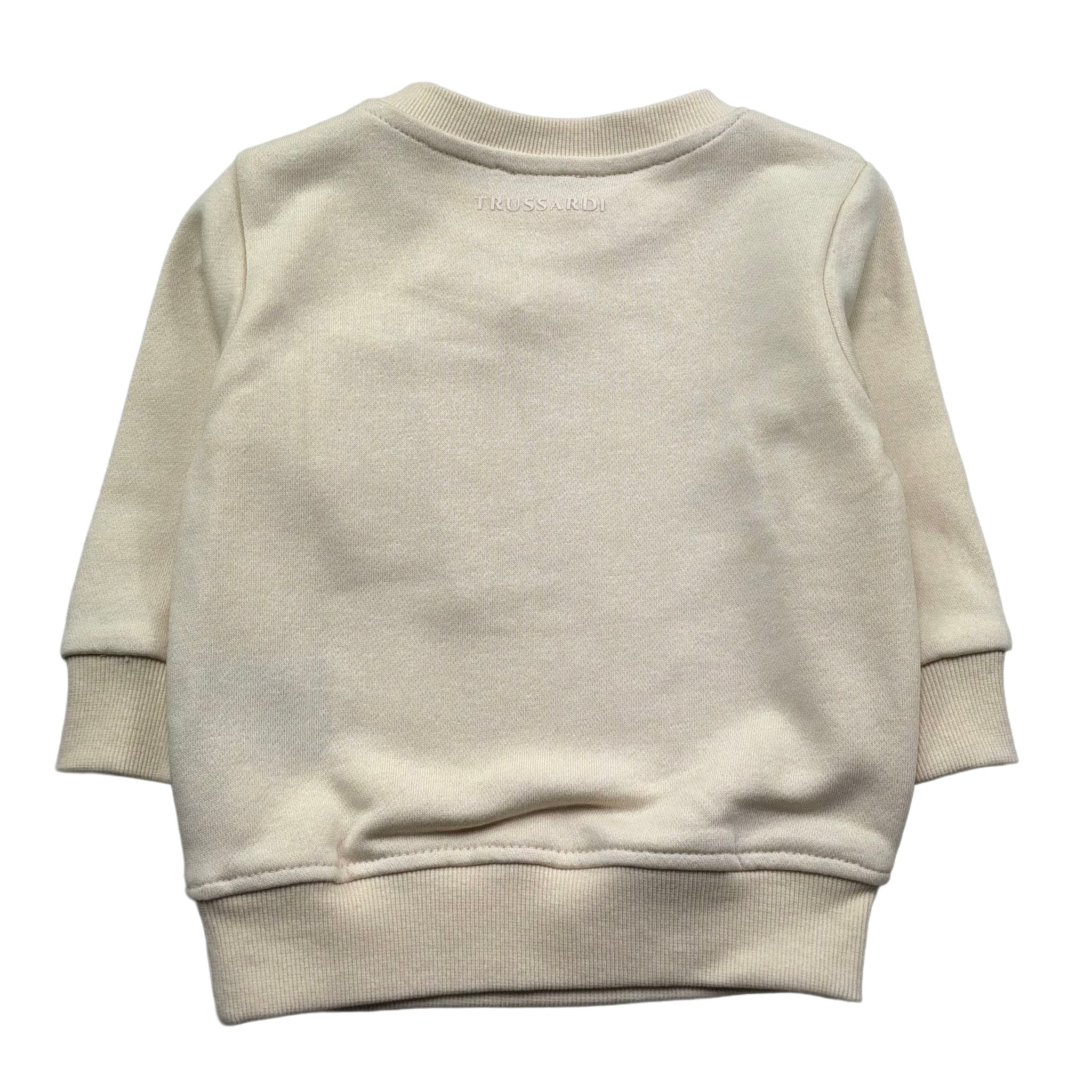 Trussardi Felpa Chiusa Girocollo Tinta Unita con Taschino per Neonato TIP26043FE BEIGE TRUSSARDI 