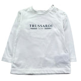 Trussardi Shirt Girocollo Tinta Unita con Logo per Neonato TIP2606TS BIANCO TRUSSARDI 