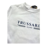 Trussardi Shirt Girocollo Tinta Unita con Logo per Neonato TIP2606TS BIANCO TRUSSARDI 