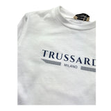Trussardi Shirt Girocollo Tinta Unita con Logo per Neonato TIP2606TS BIANCO TRUSSARDI 