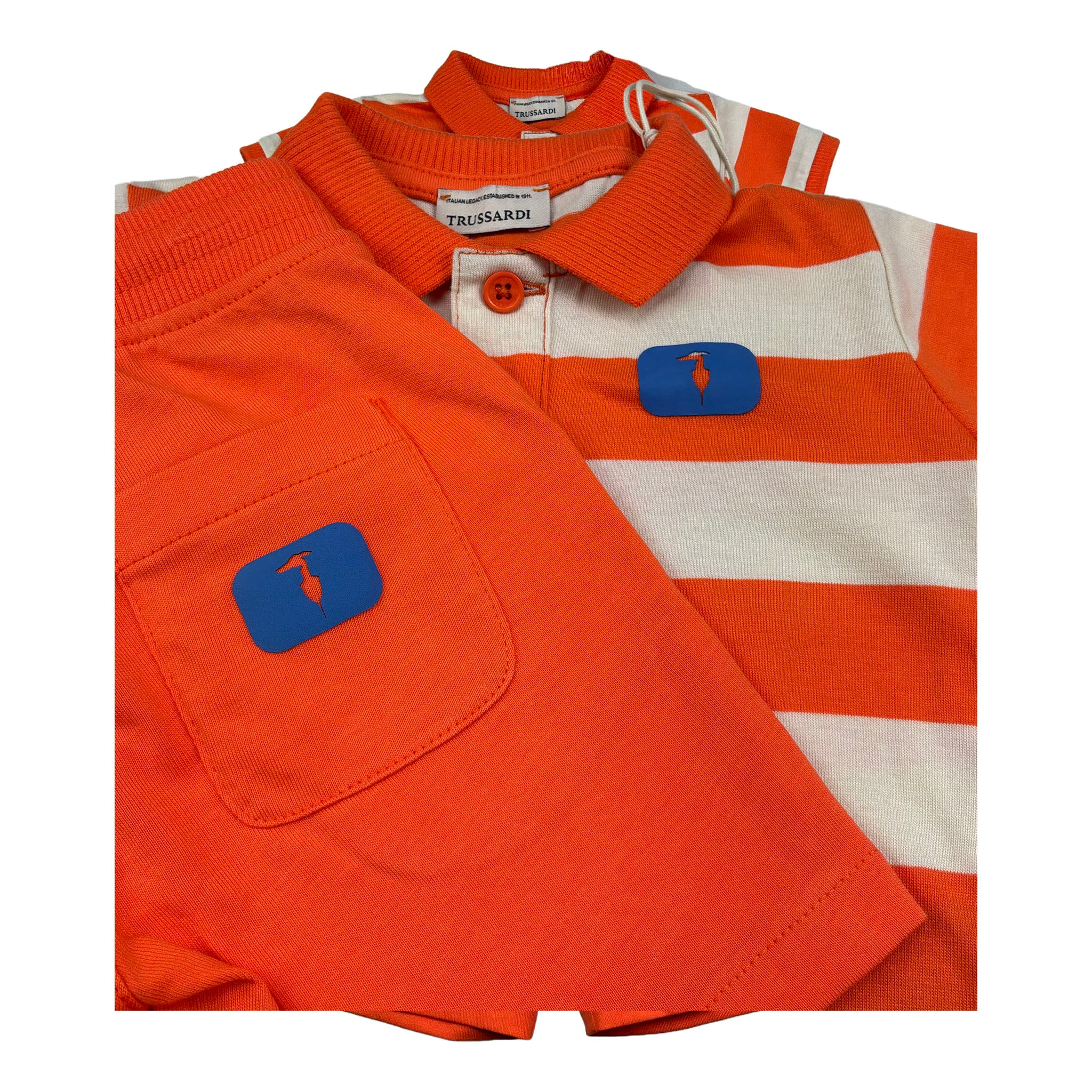 Trussardi Completo 2 Pezzi Polo-Bermuda Tinta Unita per Neonato TIP26082CJ ARANCIONE TRUSSARDI 