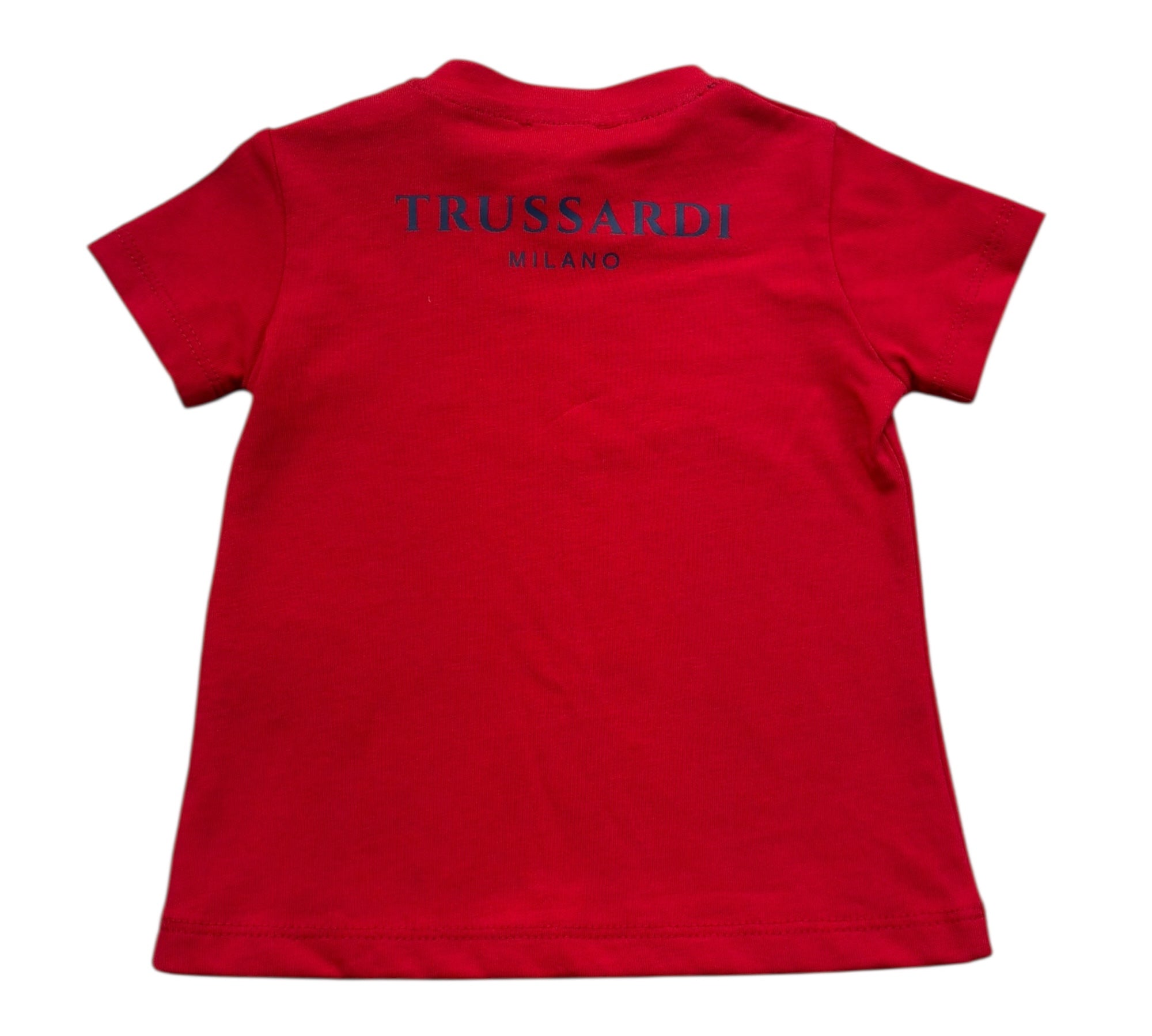 Trussardi T-Shirt Girocollo Tinta Unita con Stampa per Neonato TIP26093TS ROSSO TRUSSARDI 