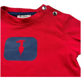 Trussardi T-Shirt Girocollo Tinta Unita con Stampa per Neonato TIP26093TS ROSSO TRUSSARDI 