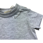 Trussardi T-Shirt Girocollo Tinta Unita con Logo per Neonato TIP26112TS GRIGIO TRUSSARDI 