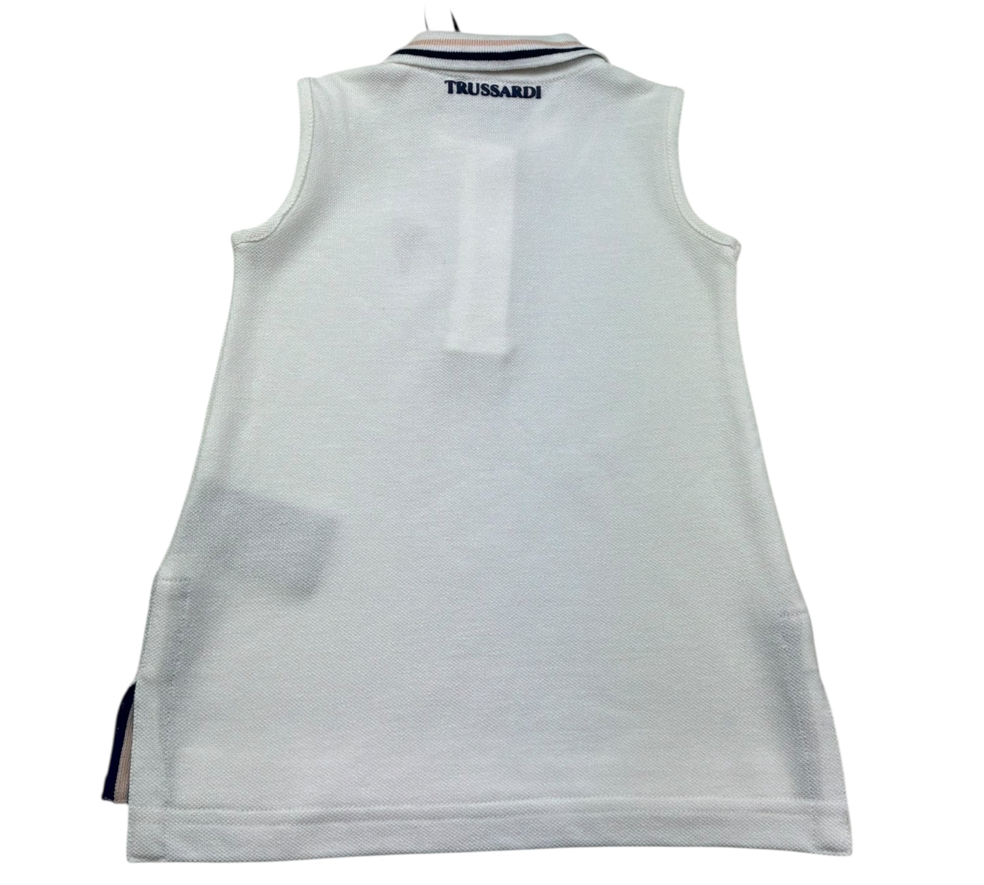 Trussardi Abito Giromanica Tinta Unita con Colletto per Neonata TIP26120VE BIANCO TRUSSARDI 