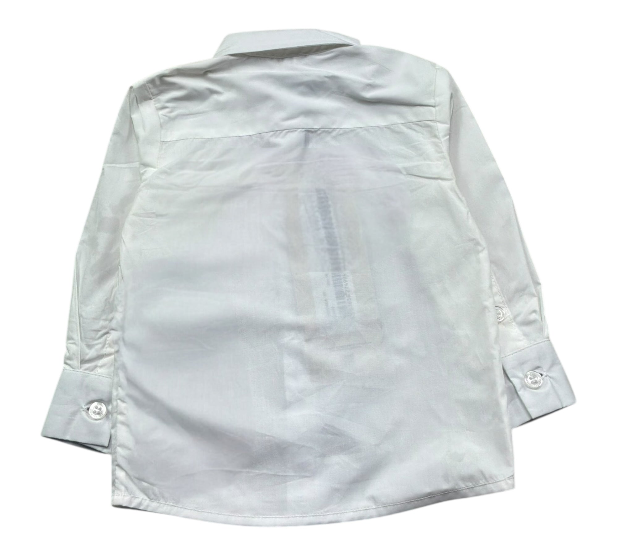 Trussardi Camicia Manica Lunga Tinta Unita con Logo per Neonato TIP26145CA BIANCO TRUSSARDI 