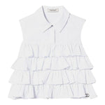 Twinset Camicia Giromanica Tinta Unita con Balze per Neonata 231GJ2042 BIANCO TWINSET 
