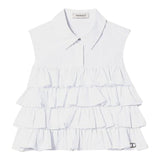 Twinset Camicia Giromanica Tinta Unita con Balze per Neonata 231GJ2042 BIANCO TWINSET 