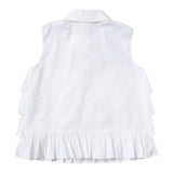 Twinset Camicia Giromanica Tinta Unita con Balze per Neonata 231GJ2042 BIANCO TWINSET 