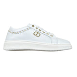 Twinset Sneakers Tinta Unita con Applicazioni E Lacci per Bambina 251GCJ050 BIANCO TWINSET 