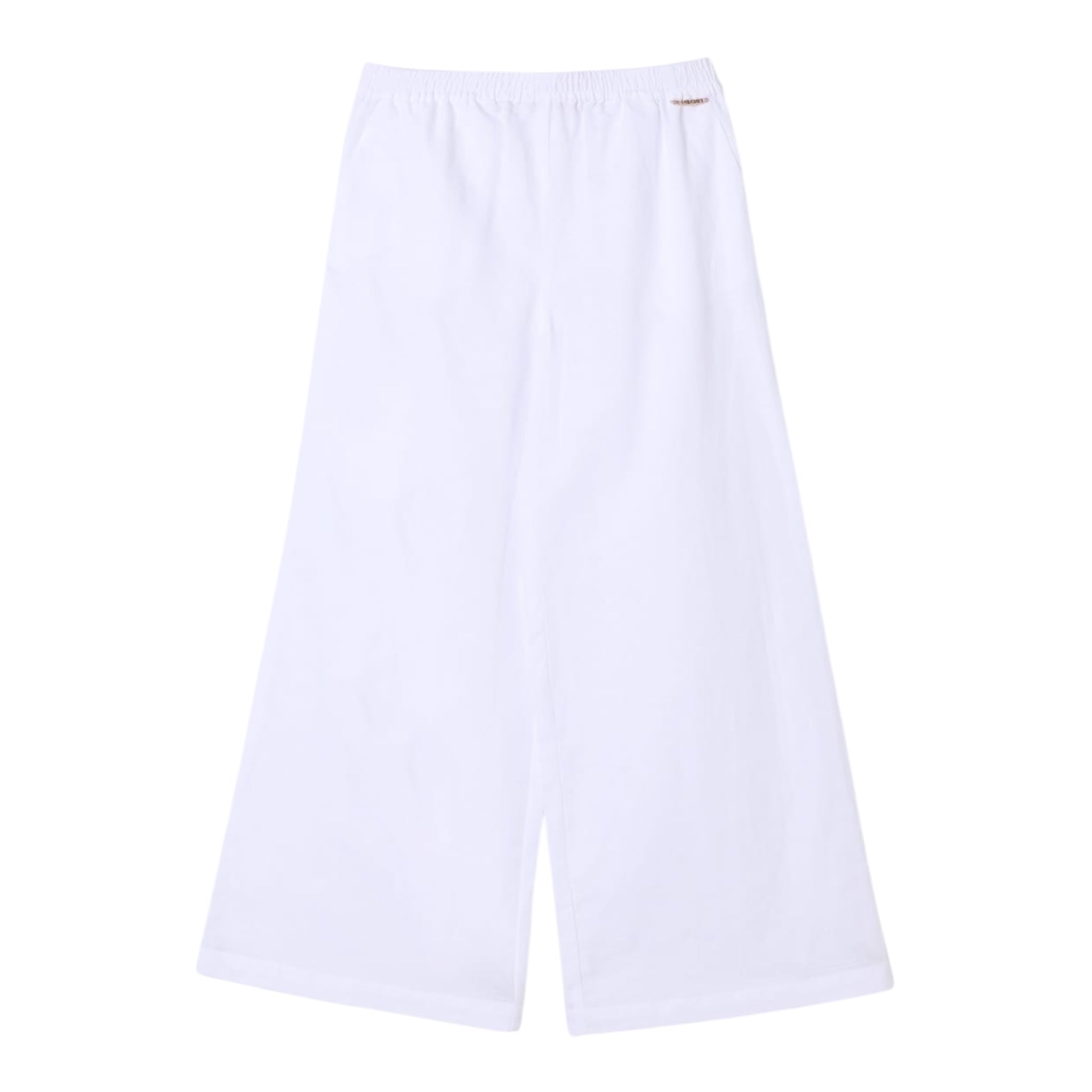Twinset Pantalone Tinta Unita Modello A Palazzo per Bambina 251GJ2400 BIANCO TWINSET 