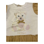 Twinset Completo 2 Pezzi T-Shirt-Pantalone Bicolore per Neonata 251GJ2429 BIANCO/BEIGE TWINSET 