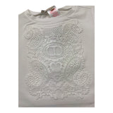 Twinset T-Shirt Girocollo Tinta Unita con Ricami per Bambina 251GJ2480 BIANCO TWINSET 