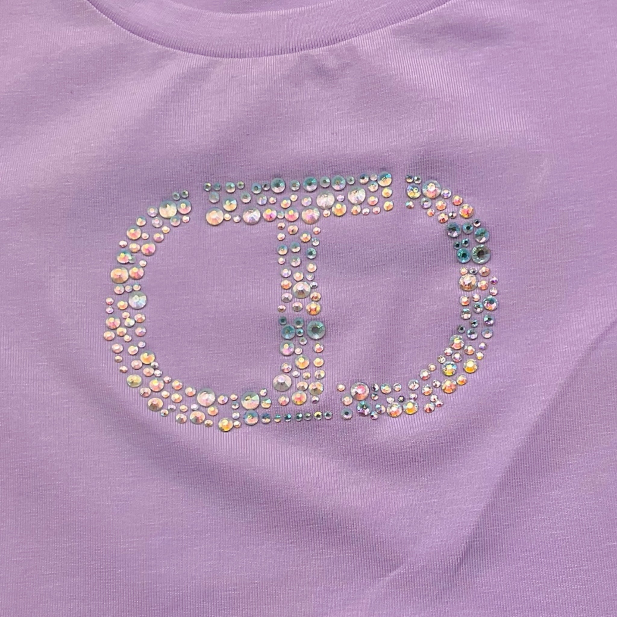 Twinset T-Shirt Girocollo Tinta Unita con Stampa per Neonata 251GJ2485 LILLA TWINSET 