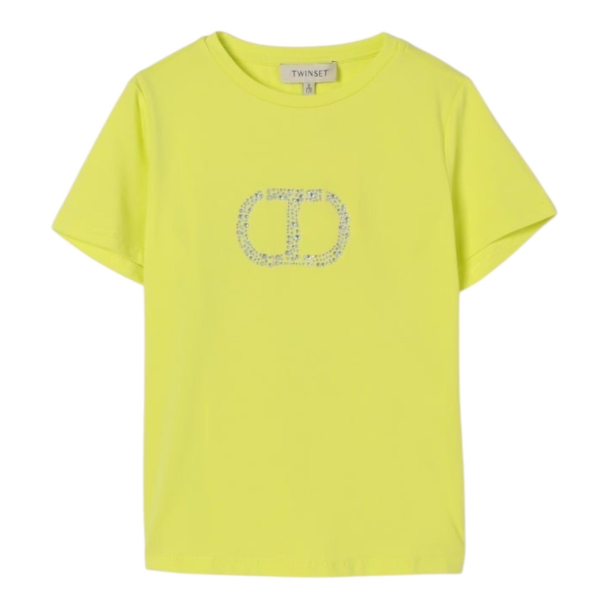 Twinset T-Shirt Girocollo Tinta Unita con Stampa per Neonata 251GJ2485X GIALLO TWINSET 