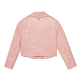Twinset Giubbino In Ecopelle Tinta Unita con Zip per Bambina 251GJ2561 ROSA TWINSET 