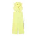 Twinset Tuta Tinta Unita Giromanica per Bambina 251GJ2QN4 GIALLO FLUO TWINSET 